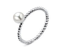 Pearl Twisted Silver Rings NSR-513